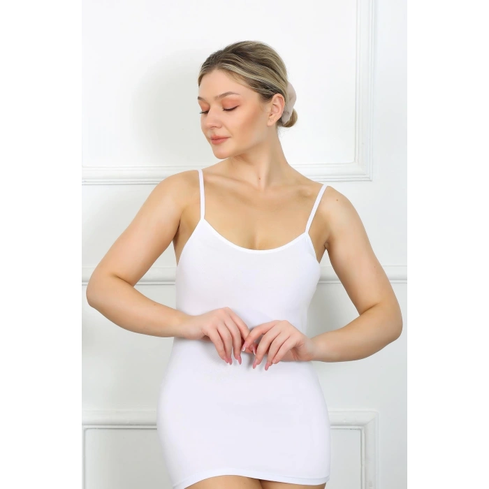 MARSiLYAN- Bayan İp Askılı Atlet Beyaz