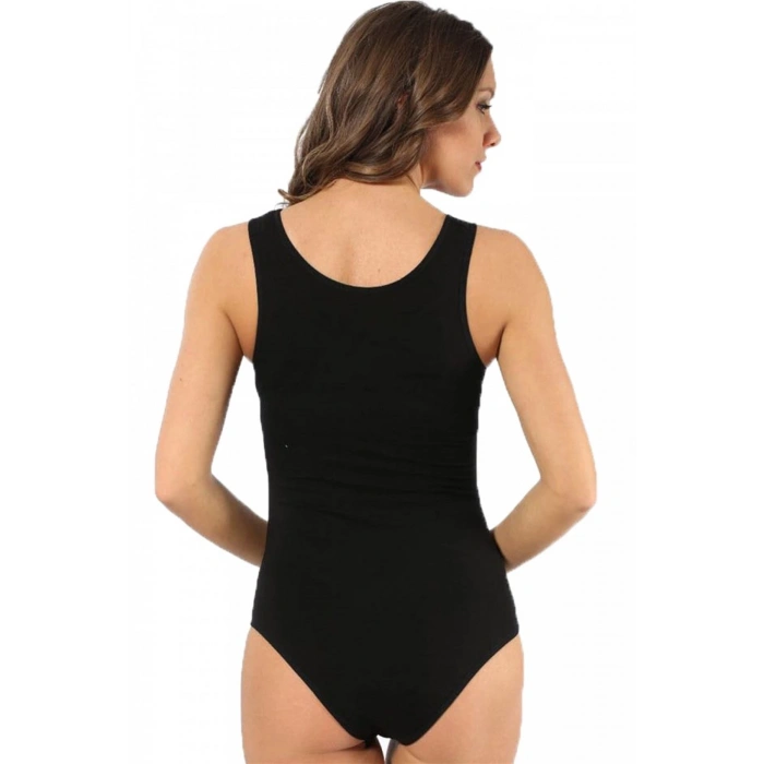 MİRAY- Bayan Kalın Askılı Body Siyah
