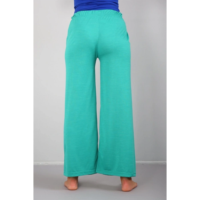 MARSiLYAN- Bayan Penye Bol Paça Pantolon Yeşil