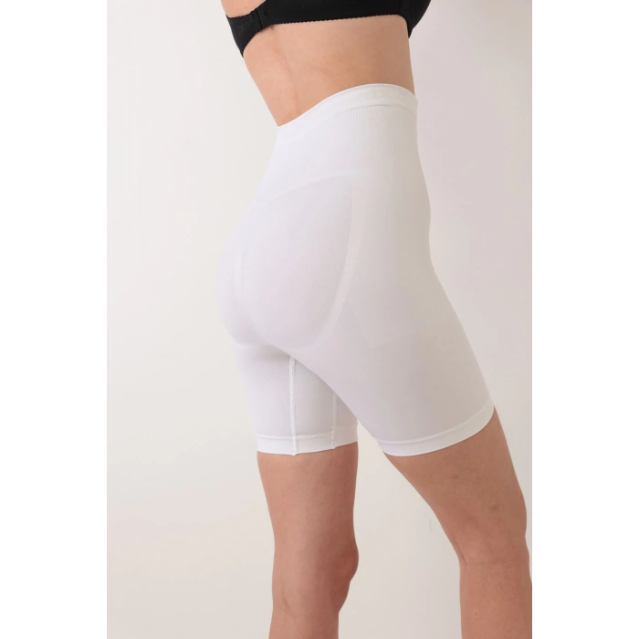 MARSİLYAN- Beyaz Kadın Kalça Kaldırıcı Dikişsiz Korse - 760