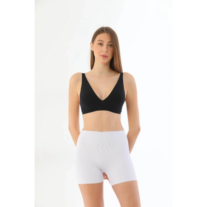 MARSiLYAN-  Beyaz MI 2703 Lazer Kesim İz Yapmaz Hayalet Boxer