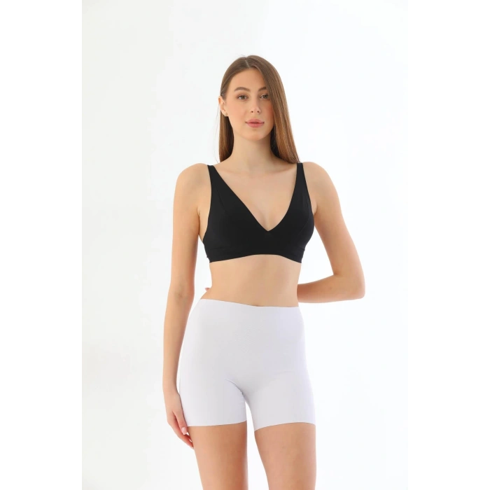 MARSiLYAN-  Beyaz MI 2703 Lazer Kesim İz Yapmaz Hayalet Boxer