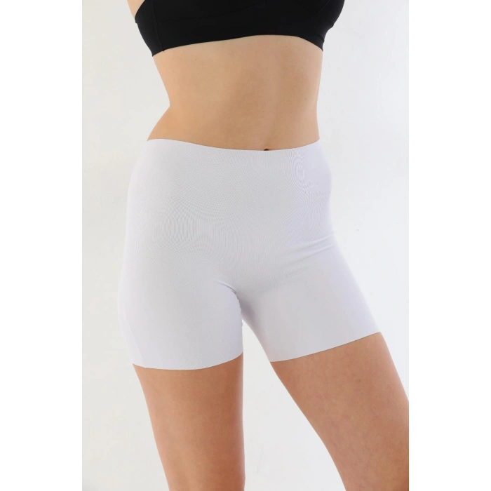 MARSiLYAN-  Beyaz MI 2703 Lazer Kesim İz Yapmaz Hayalet Boxer