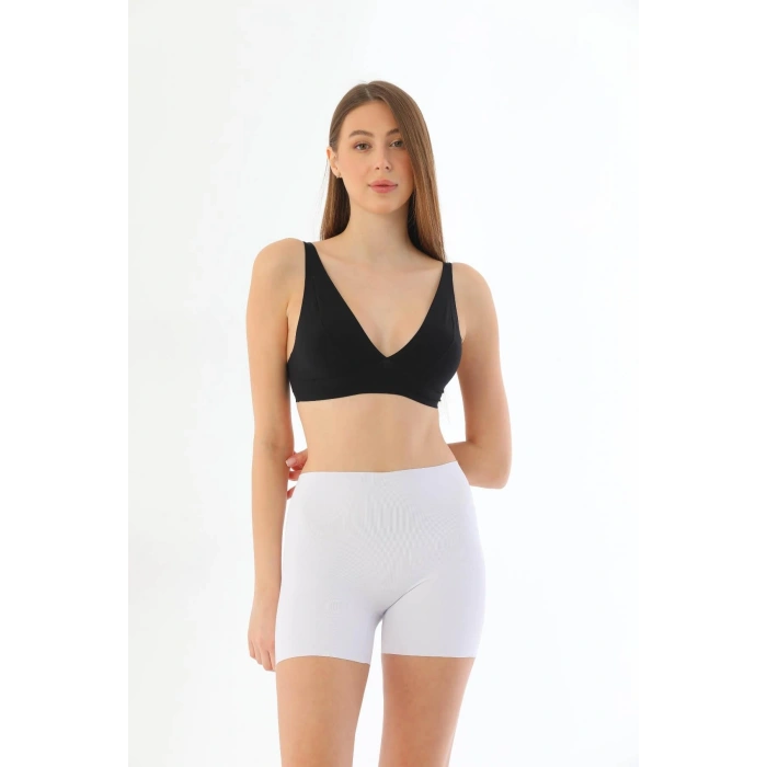 MARSiLYAN-  Beyaz MI 2703 Lazer Kesim İz Yapmaz Hayalet Boxer