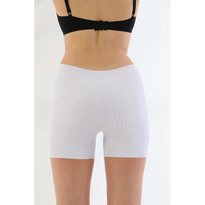 MARSiLYAN-  Beyaz MI 2703 Lazer Kesim İz Yapmaz Hayalet Boxer