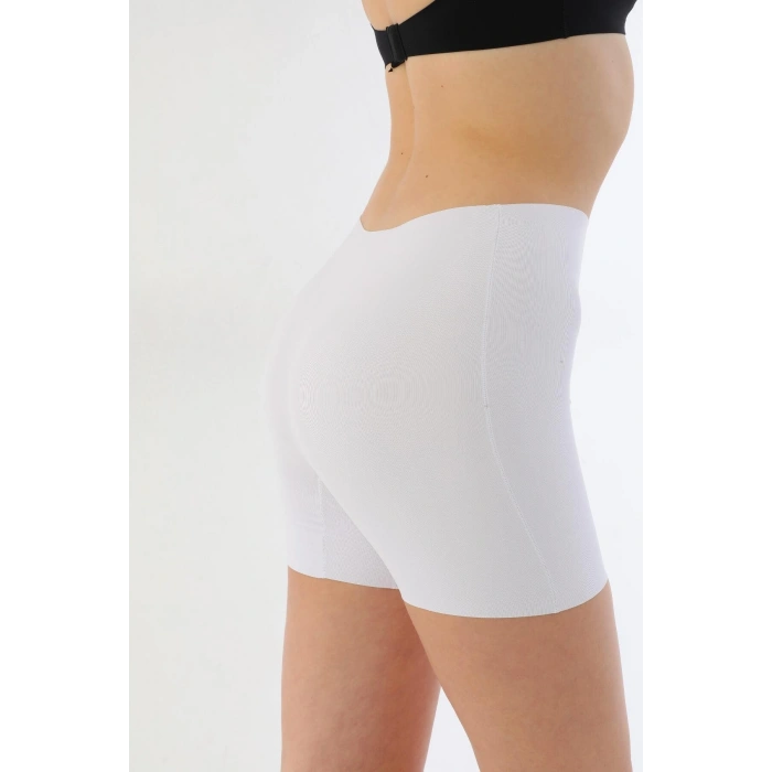 MARSiLYAN-  Beyaz MI 2703 Lazer Kesim İz Yapmaz Hayalet Boxer