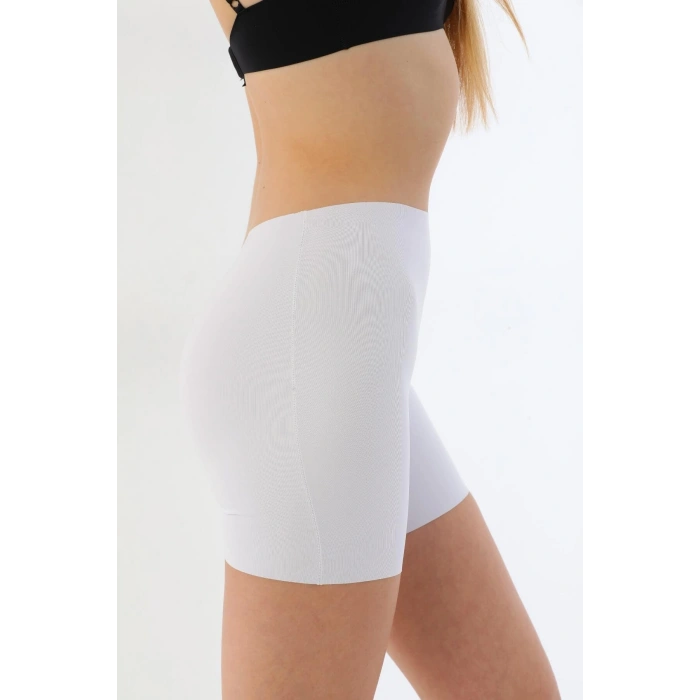 MARSiLYAN-  Beyaz MI 2703 Lazer Kesim İz Yapmaz Hayalet Boxer