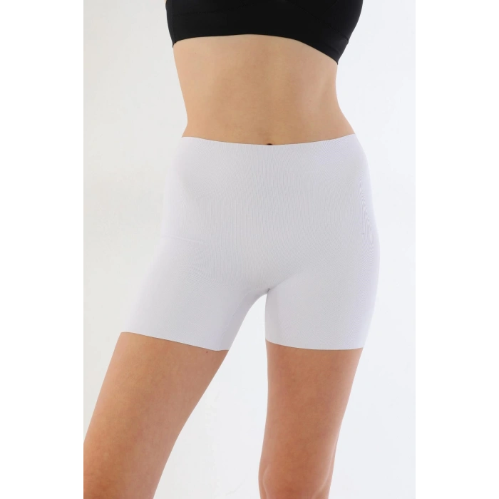 MARSiLYAN-  Beyaz MI 2703 Lazer Kesim İz Yapmaz Hayalet Boxer