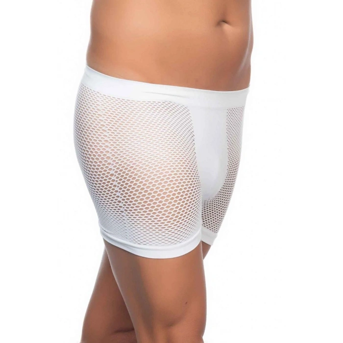 MARSiLYAN-  Beyaz MI Emay 2106 Fileli Soft Erkek Boxer