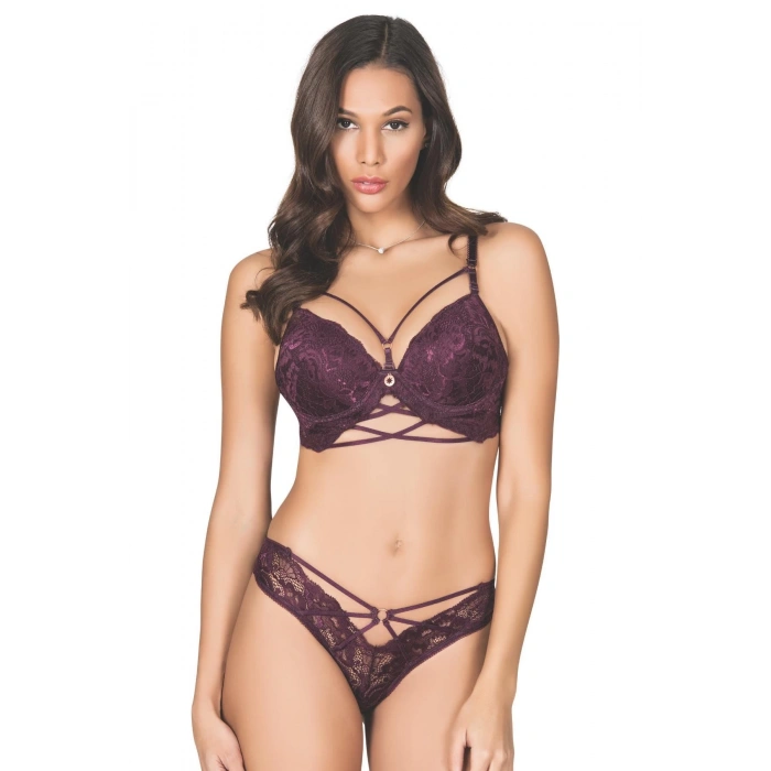 MARSiLYAN- BİYE ŞERİTLİ SİLİKONLU SÜTYEN TAKIM KADIN 5025