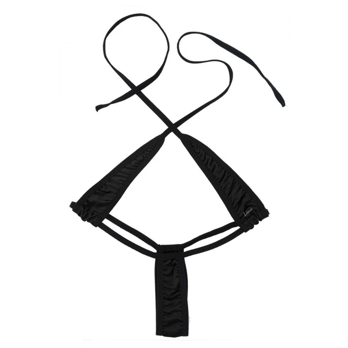 MARSİLYAN-- Büyük Beden Fantezi İç Giyim Siyah Seksi İç Çamaşırı Takımı