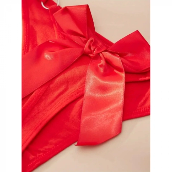 MARSiLYAN-  Büyük Beden Fantezi Kadın 2li Fiyonklu Halkalı Tanga TG270044-B