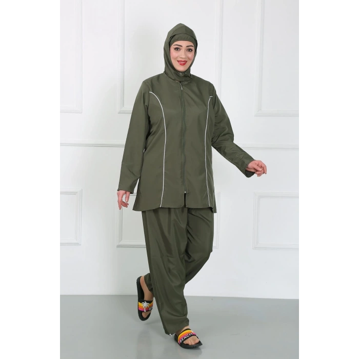 MARSiLYAN- Büyük Beden Tesettür Büyük Mayo Haki