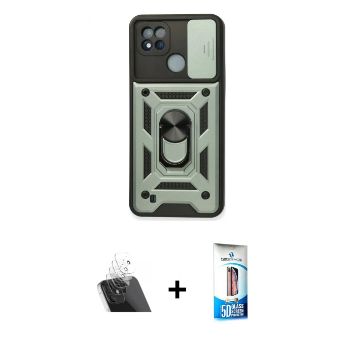 MARSİLYAN™- C11 2021 Kılıf Ahenk Klasik - Siyah 5D Eko Cam Ekran Koruyucu + Kamera Lens Koruma Cam - SF