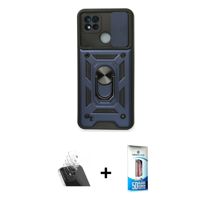 MARSİLYAN™- C11 2021 Kılıf Ahenk Klasik - Siyah 5D Eko Cam Ekran Koruyucu + Kamera Lens Koruma Cam - SF