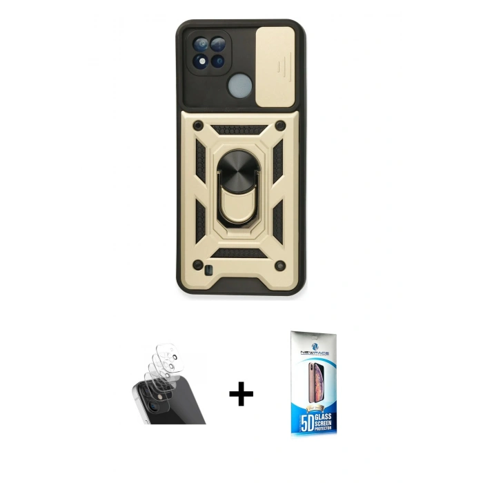 MARSİLYAN™- C11 2021 Kılıf Ahenk Klasik - Siyah 5D Eko Cam Ekran Koruyucu + Kamera Lens Koruma Cam - SF