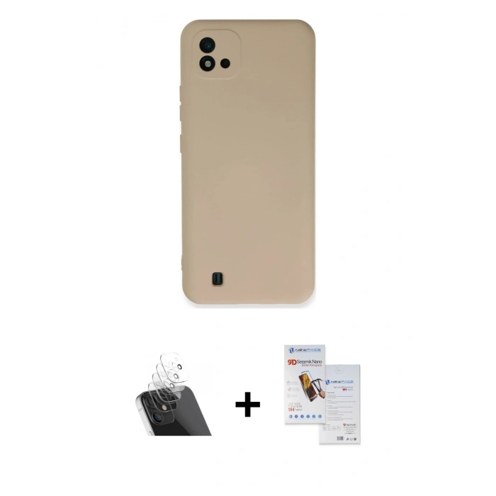 MARSİLYAN™- C11 2021 Kılıf Ahenk Serisi - Siyah Seramik Nano Ekran Koruyucu + Kamera Lens Koruma Cam - SF