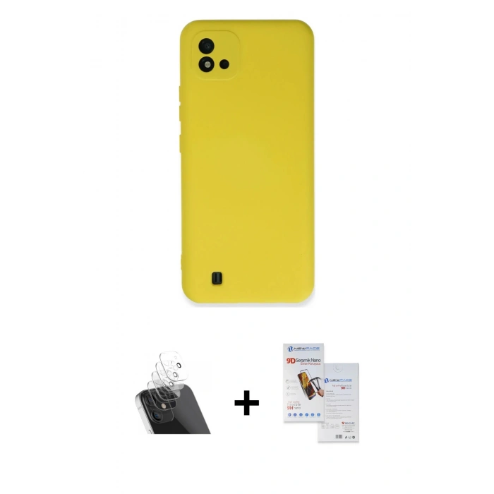 MARSİLYAN™- C11 2021 Kılıf Ahenk Serisi - Siyah Seramik Nano Ekran Koruyucu + Kamera Lens Koruma Cam - SF