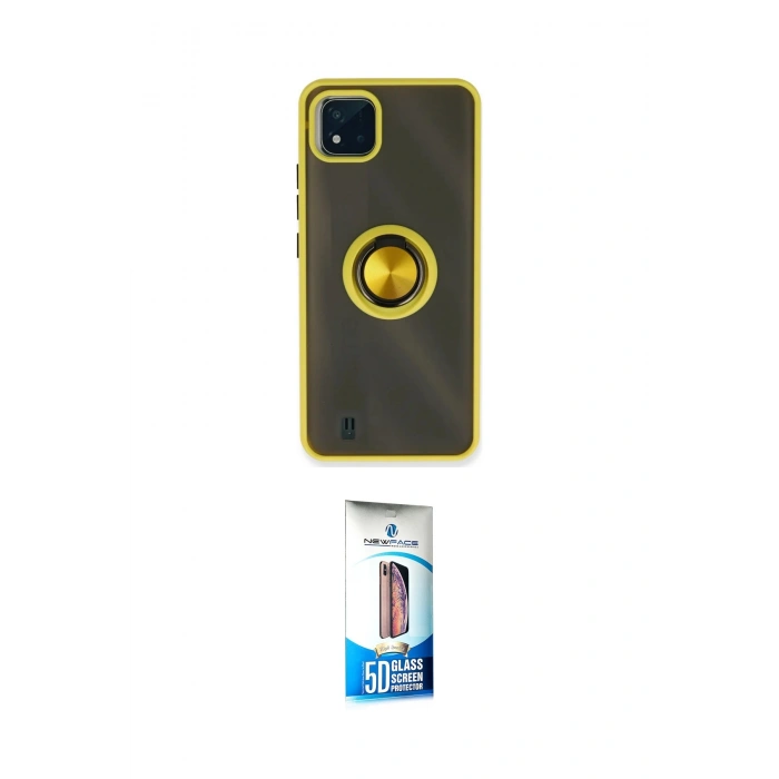 MARSİLYAN™- C11 2021 Kılıf Yörünge Çizgi - Siyah 5D Eko Cam Ekran Koruyucu