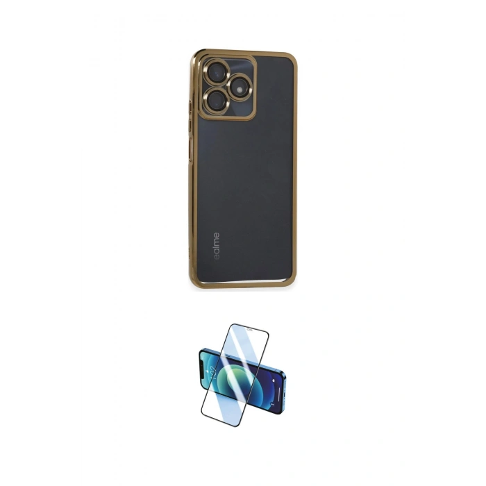 MARSİLYAN™- C53 Kılıf Vadi Minimal - Siyah 3D Antistatik Cam Ekran Koruyucu
