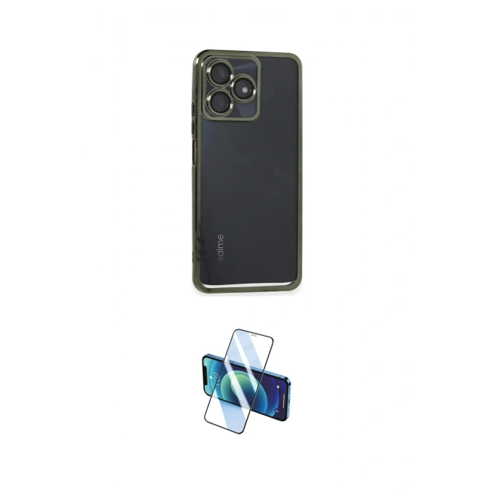 MARSİLYAN™- C53 Kılıf Vadi Minimal - Siyah 3D Antistatik Cam Ekran Koruyucu