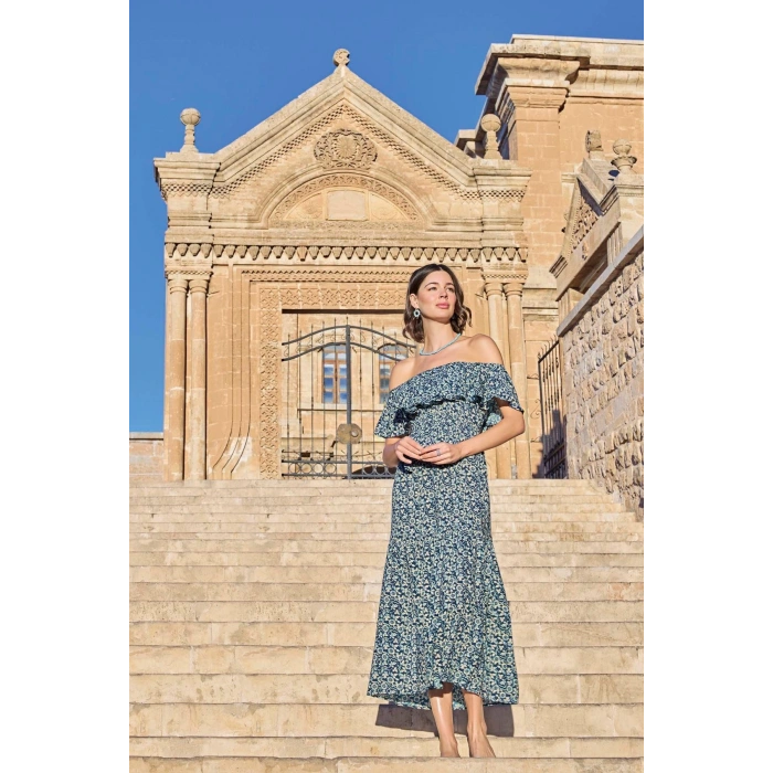 MARSiLYAN-  Çiçek Desenli Elbise