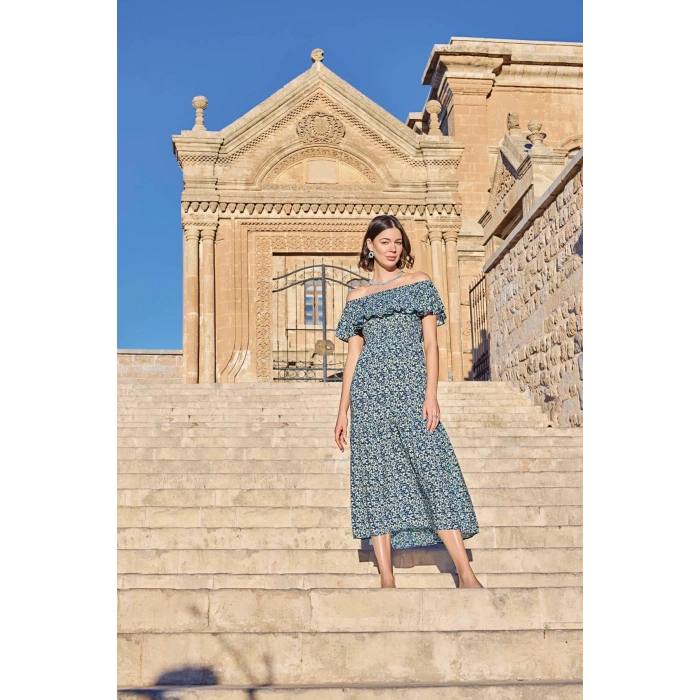 MARSiLYAN- Çiçek Desenli Elbise