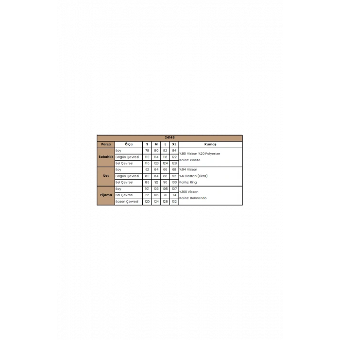 MARSiLYAN-  Çiçek Yaprak ve Etnik Desenli Dantelli 3lü Pijama Takımı