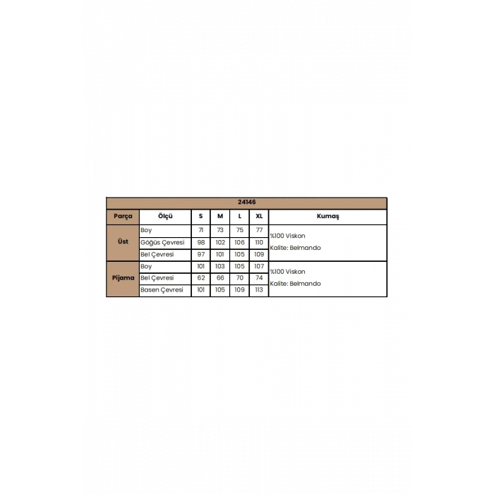MARSiLYAN-  Çiçek Yaprak ve Etnik Desenli Pijama Takımı