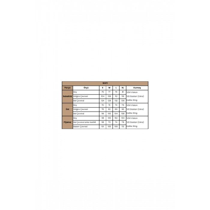 MARSiLYAN-  Dantelli Hamile Lohusa 3lü Pijama Takımı