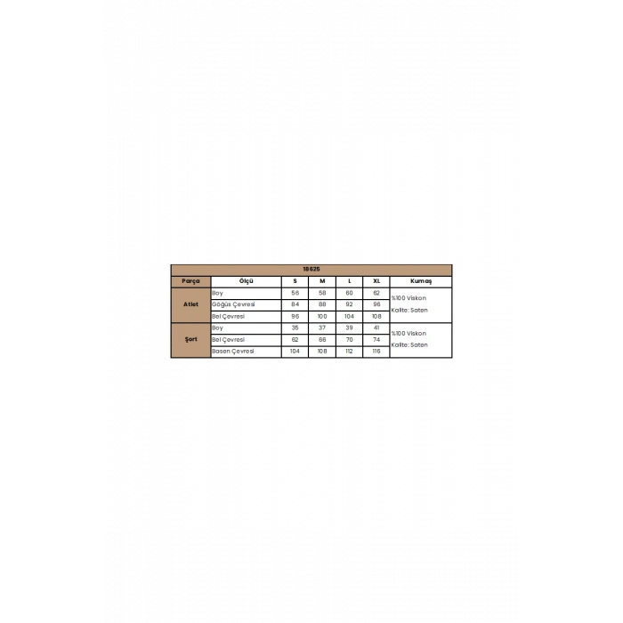 MARSiLYAN-  Dantelli Tüllü ve Dekolteli Saten Şort Takımı