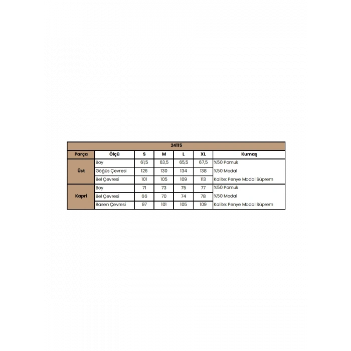MARSiLYAN-  Desenli ve Baskılı See the World Kapri Takımı