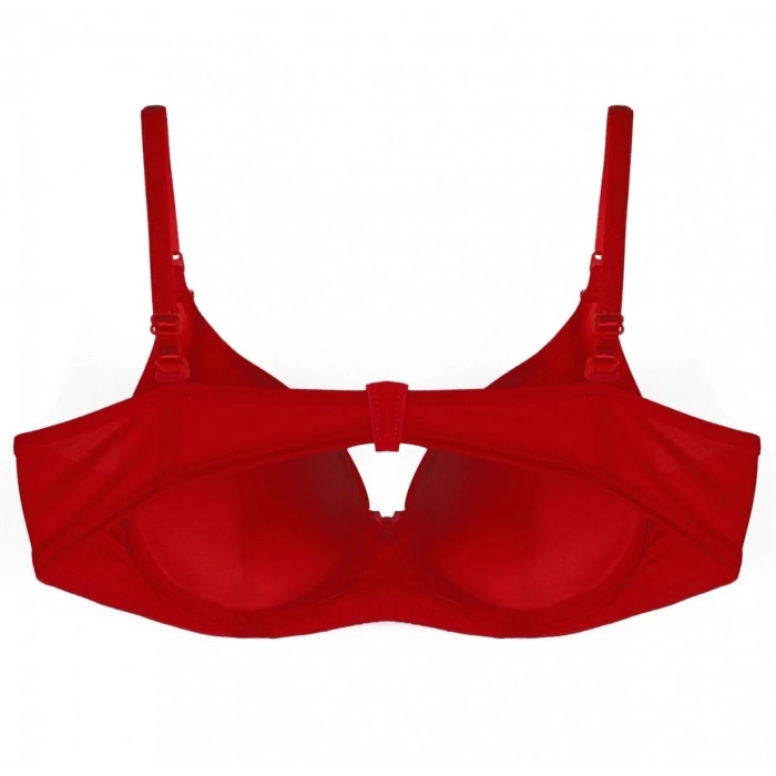 MARSiLYAN- Desteksiz Sütyen B Kap Kırmızı