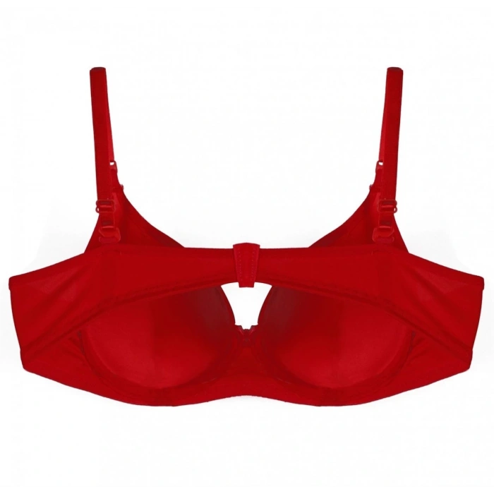 MARSiLYAN- Desteksiz Sütyen B Kap Kırmızı