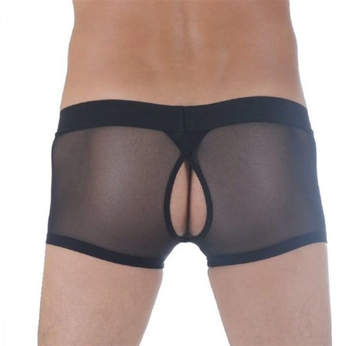 MARSiLYAN-  DM291121 Transparan Arkası Açık Mini Boxer