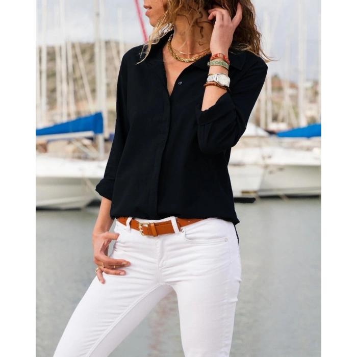 MARSiLYAN- Dokuma Viskon Kumaş Efsane Gömlek