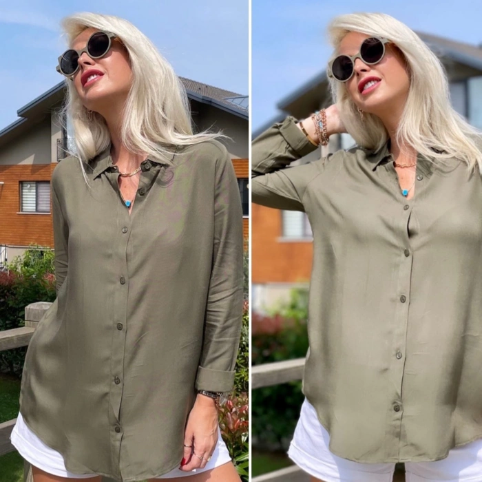 MARSiLYAN- Dokuma Viskon Kumaş Efsane Gömlek