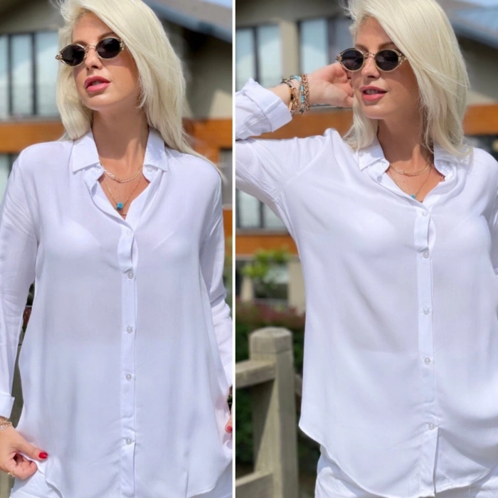 MARSiLYAN- Dokuma Viskon Kumaş Efsane Gömlek