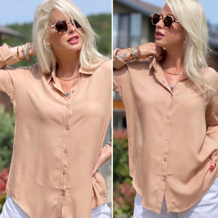 MARSiLYAN- Dokuma Viskon Kumaş Efsane Gömlek