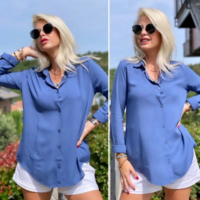 MARSiLYAN- Dokuma Viskon Kumaş Efsane Gömlek