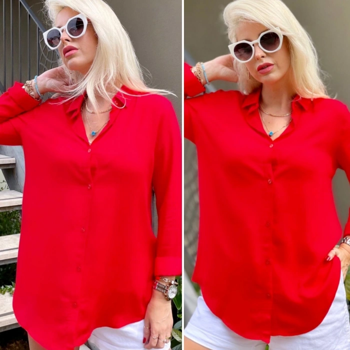 MARSiLYAN- Dokuma Viskon Kumaş Efsane Gömlek