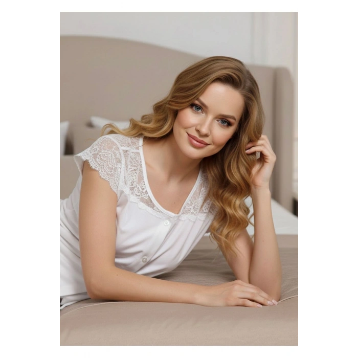 MARSİLYAN- Ekru Penye Pijama Takımı - 1561
