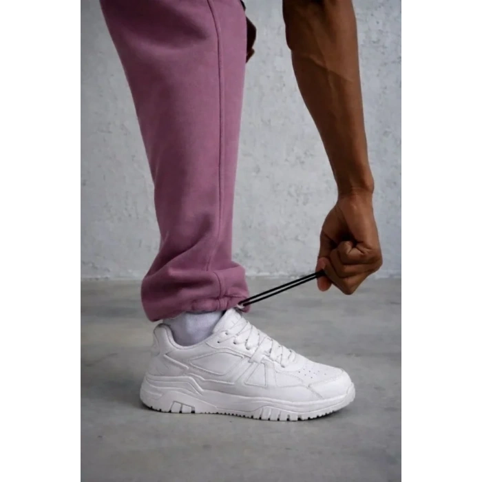 MARSiLYAN- Erkek Baggy Alt Eşofman - Gül Kurusu