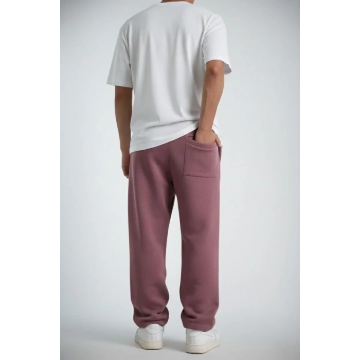 MARSiLYAN- Erkek Baggy Alt Eşofman - Gül Kurusu