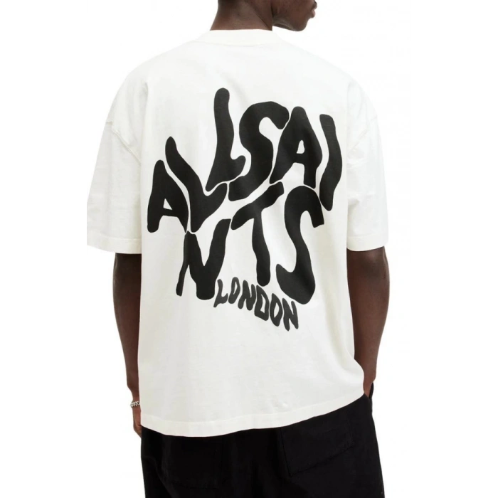 MARSiLYAN- Erkek Baskılı Oversize T-shirt - Beyaz
