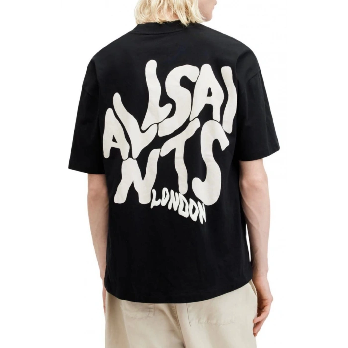 MARSiLYAN- Erkek Baskılı Oversize T-shirt - Siyah