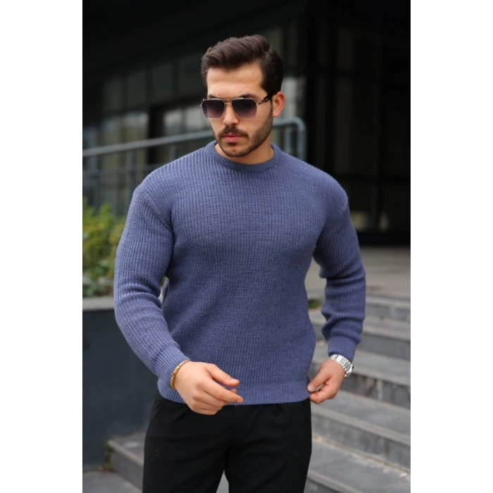 MARSiLYAN- Erkek Bisiklet Yaka Örme Kazak