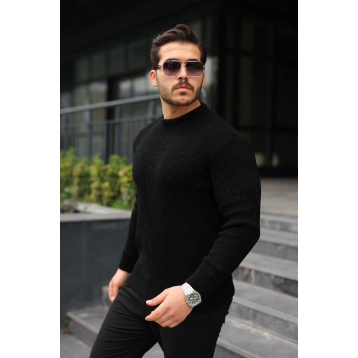 MARSiLYAN- Erkek Bisiklet Yaka Örme Kazak