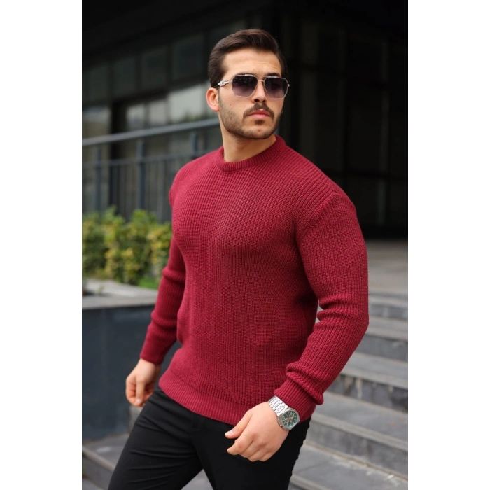 MARSiLYAN- Erkek Bisiklet Yaka Örme Kazak