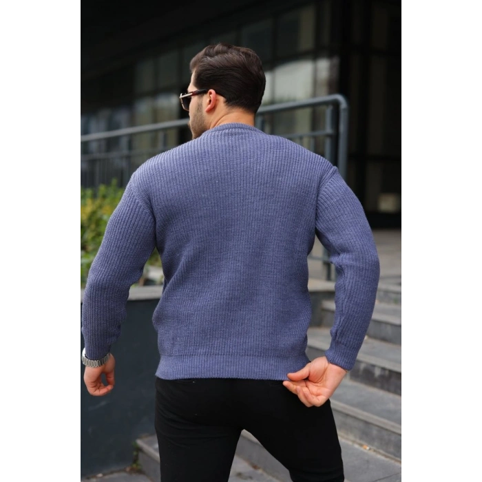 MARSiLYAN- Erkek Bisiklet Yaka Örme Kazak